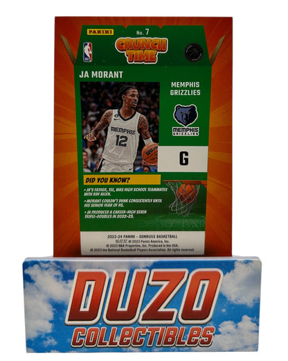 Ja Morant Crunch Time Silver 2023-24 Panini Donruss No.7