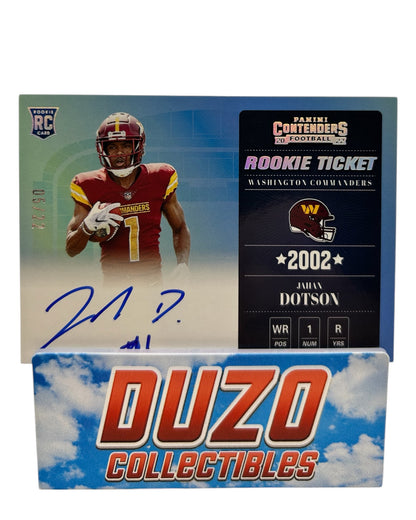 Jahan Dotson Rookie OnCard Auto /22 2022 Panini Contenders No.02RT-JDO