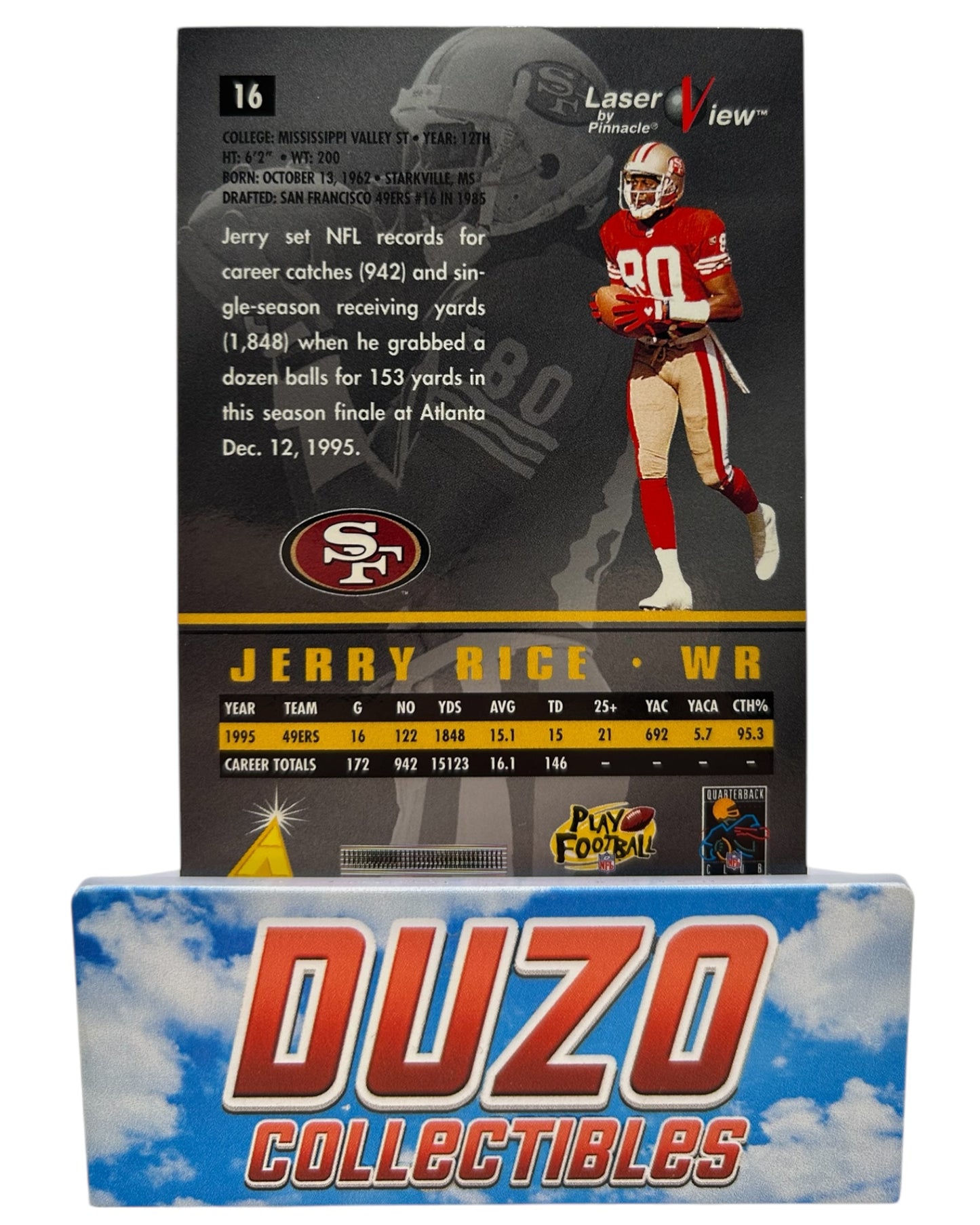 Jerry Rice Laser View 1996 Pinnacle Brands No.16