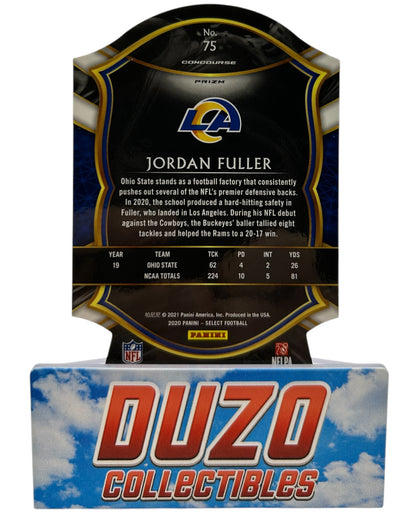 Jordan Fuller Rookie Purple Die-Cut 2020 Panini Select No.75