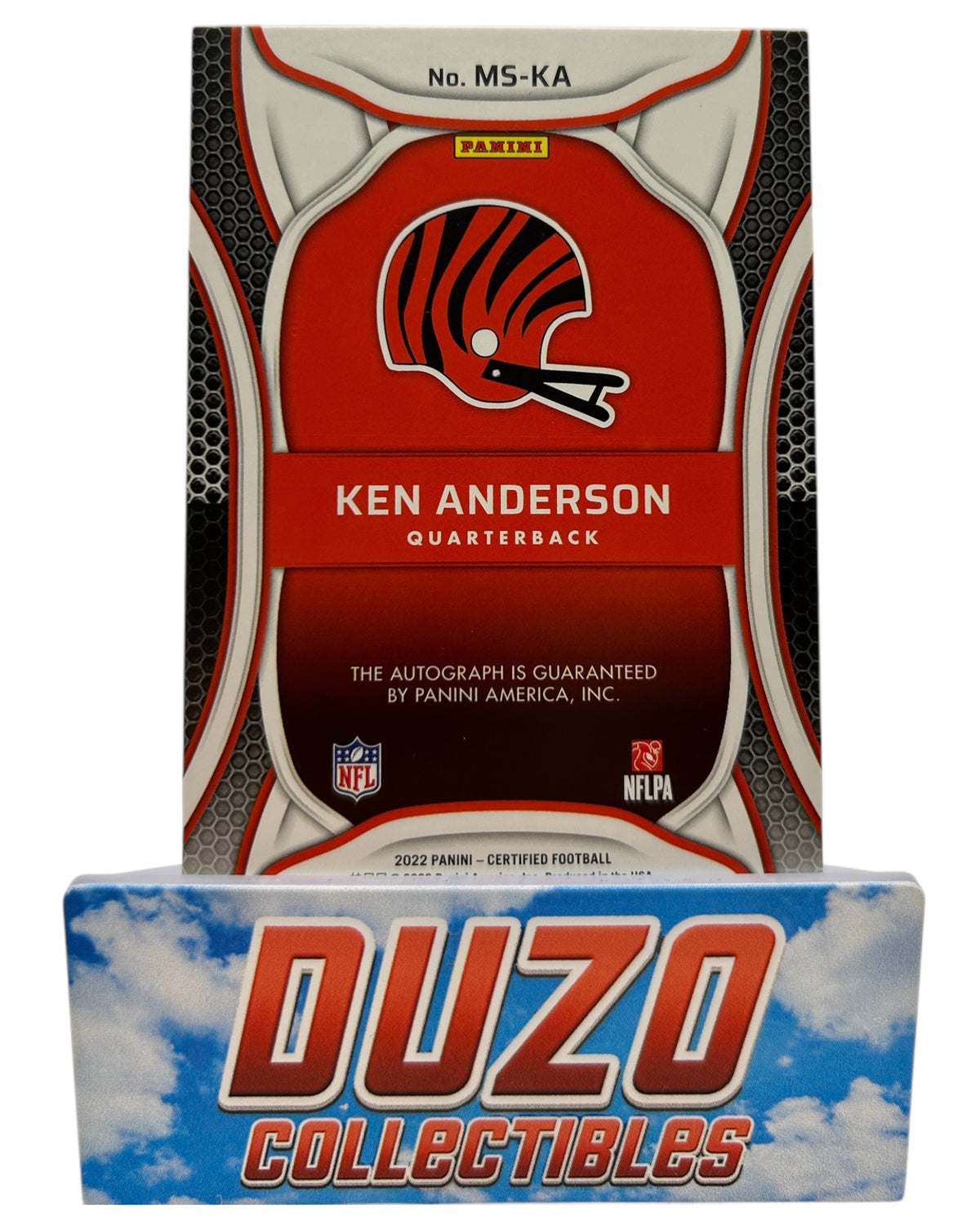 Ken Anderson Autograph /50 2022 Panini Certified No.MS-KA