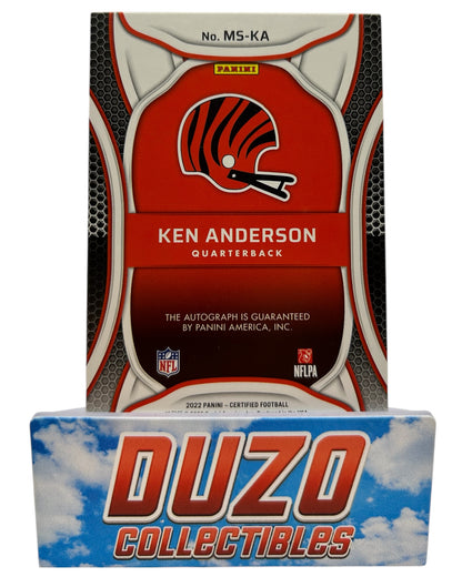 Ken Anderson Autograph /50 2022 Panini Certified No.MS-KA
