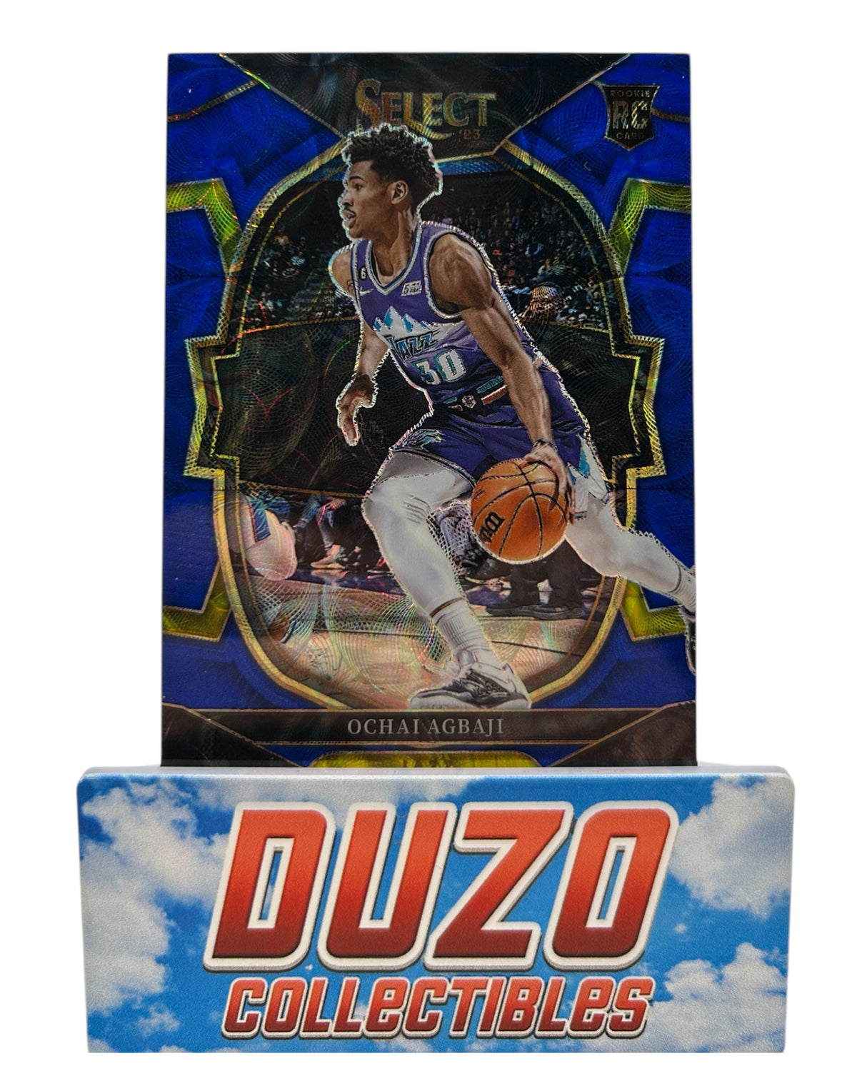 Ochai Agbaji Rookie Blue /249 Concourse 2022-23 Panini Select No.96