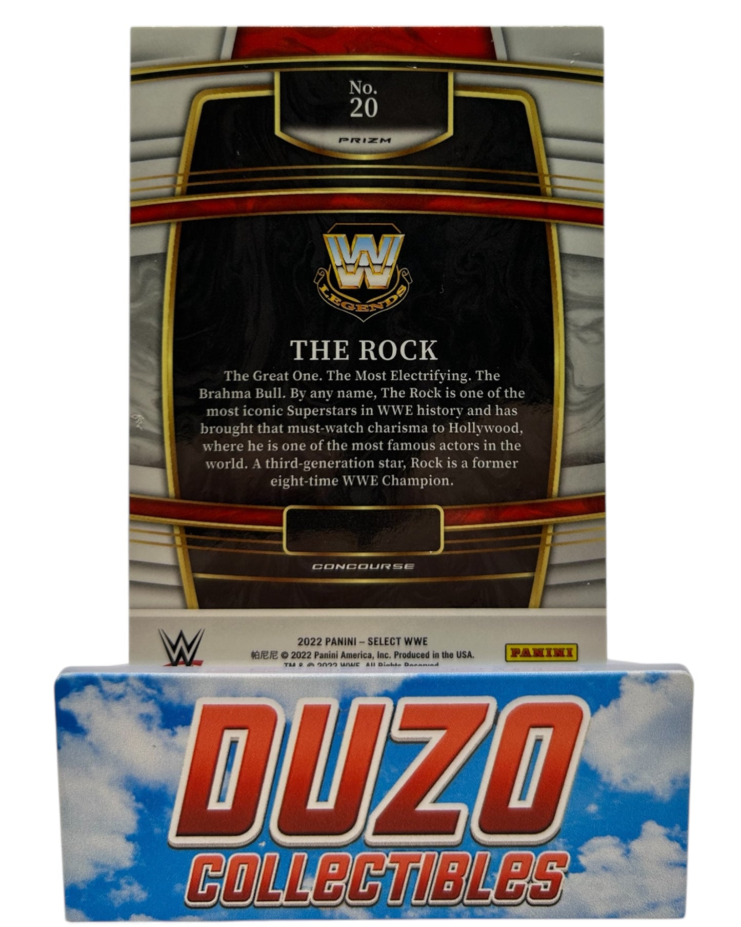 The Rock Green&White&Pink 2022 Panini Select WWE No.20