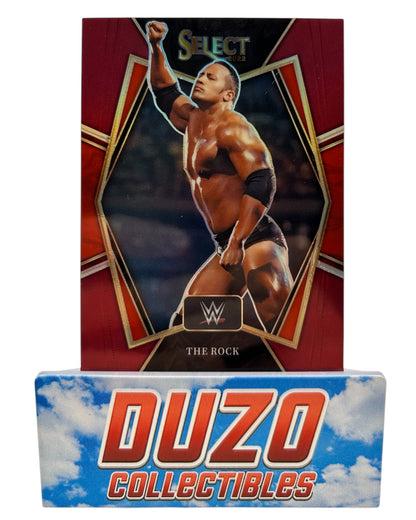 The Rock Red /149 Premier Level 2022 Panini Select WWE No.162