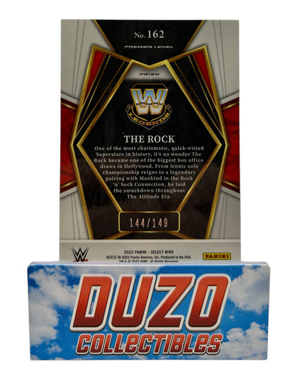 The Rock Red /149 Premier Level 2022 Panini Select WWE No.162