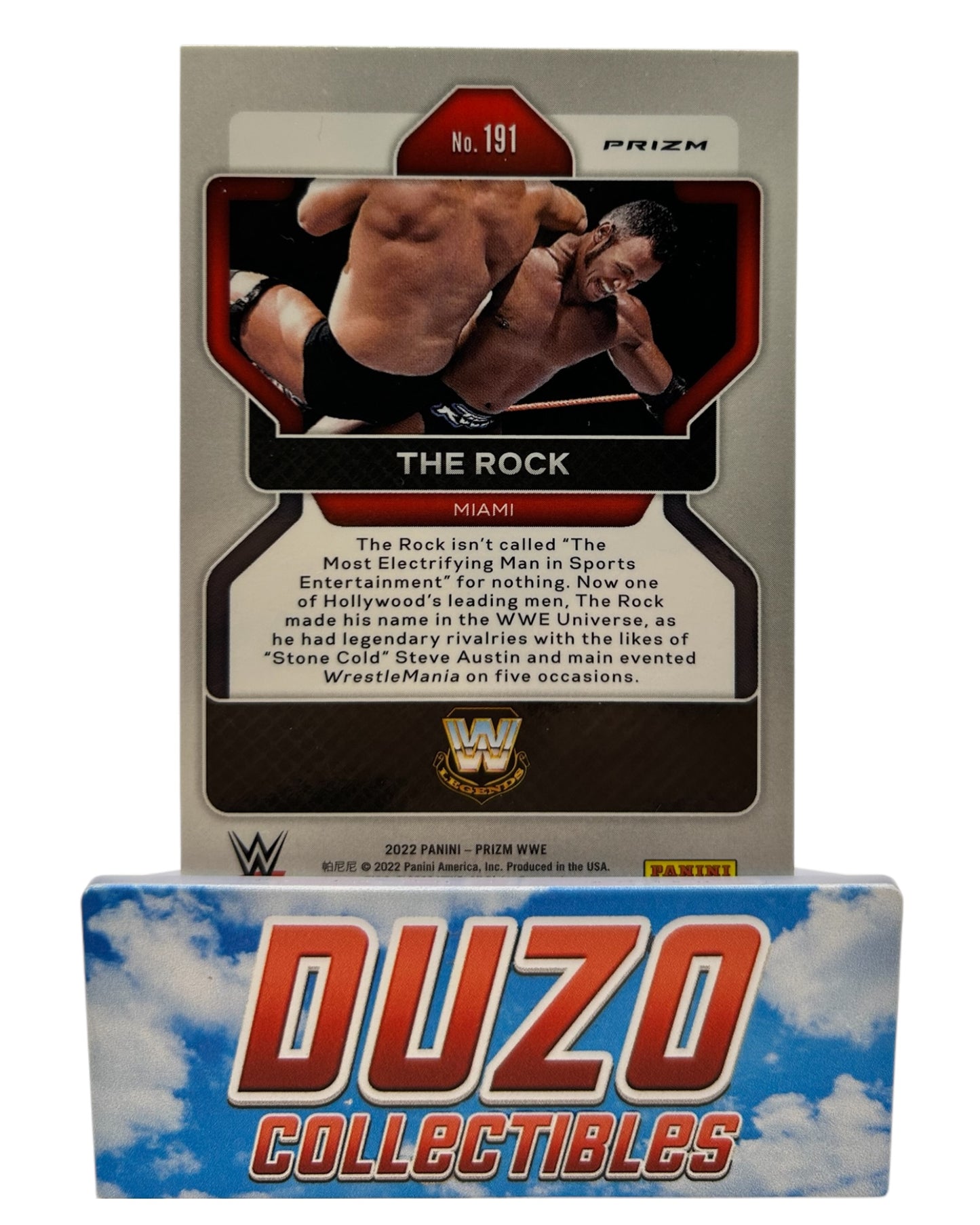 The Rock Silver 2022 Prizm WWE No.191