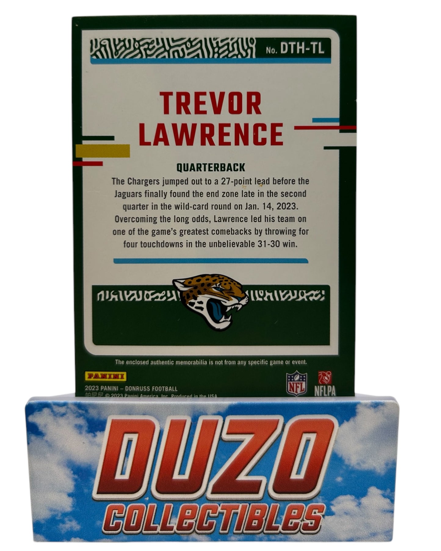 Trevor Lawrence Patch 2023 Panini Donruss No.DTH-TL