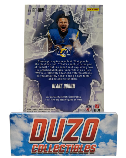 Blake Corum Rookie Draft Diamonds Patch 2024 Panini Absolute Football No.RF-BCM