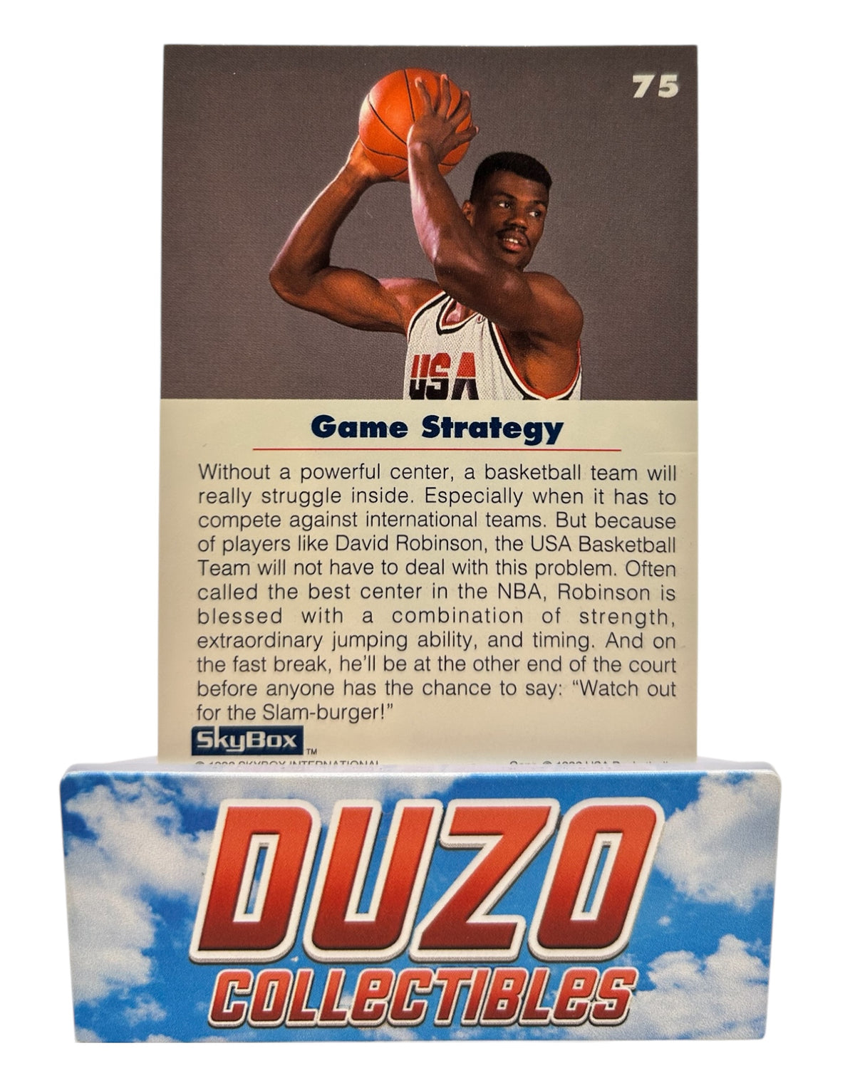 David Robinson Game Strategy USA Basketball 1992 Skybox International No.75