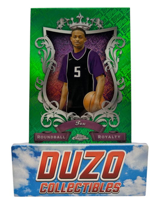 De'Aaron Fox Green Roundball Royalty No.RR-2 Topps Chrome 2024