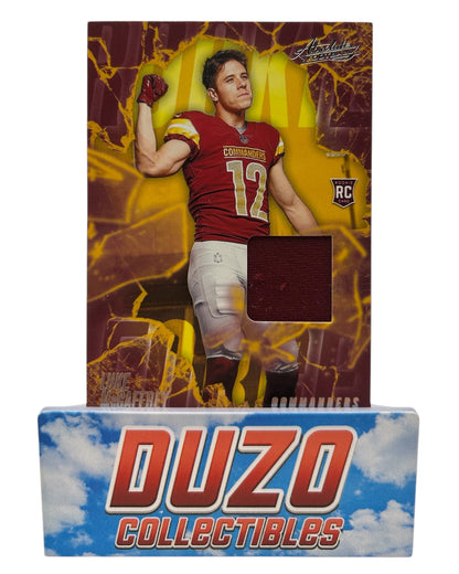 Luke McCaffrey Rookie Draft Diamonds Patch 2024 Panini Absolute Football No.RF-LMY