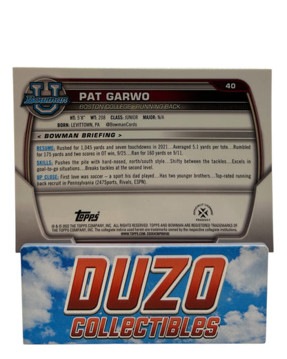 Pat Garwo Pink 1st Bowman 2022 Topps Bowman U No.40