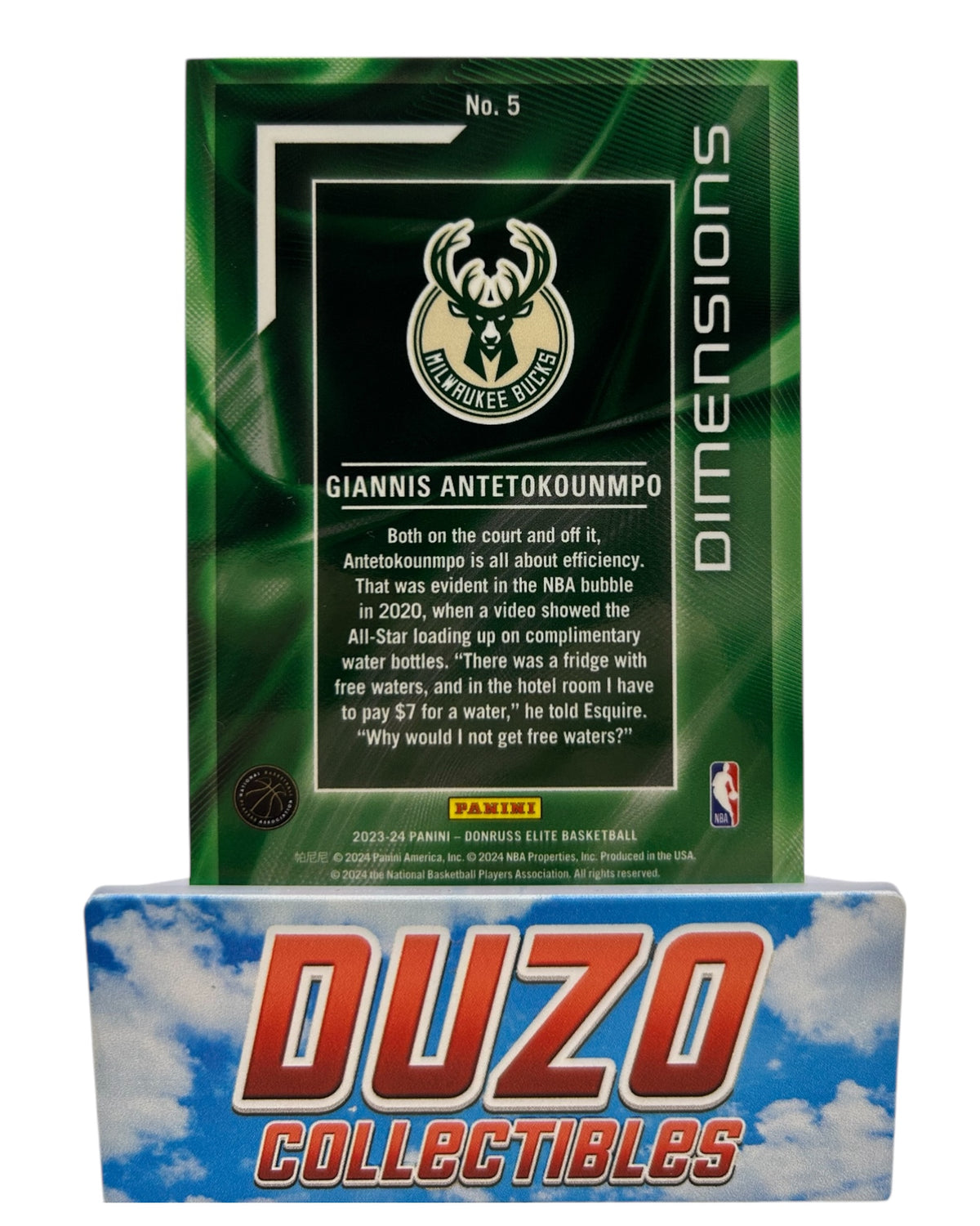Giannis Antetokounmpo Dimensions 2023-24 Panini Donruss Elite No.5