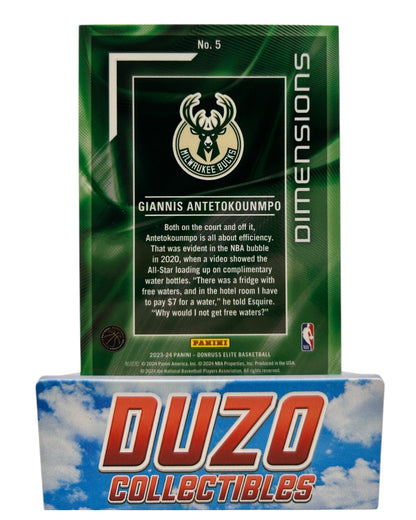 Giannis Antetokounmpo Dimensions 2023-24 Panini Donruss Elite No.5