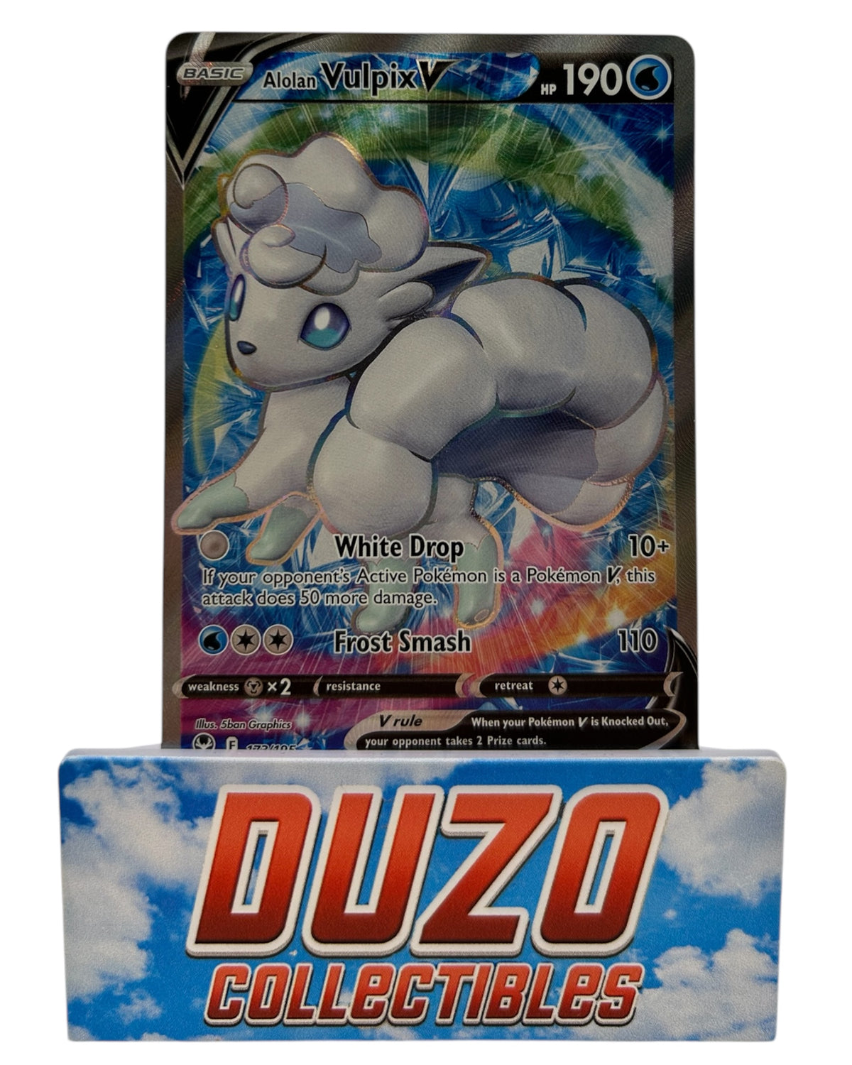 Alolan Vulpix V Full Art 173/195 Pokemon 2022 Silver Tempest