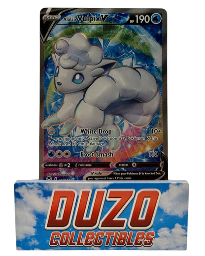 Alolan Vulpix V Full Art 173/195 Pokemon 2022 Silver Tempest