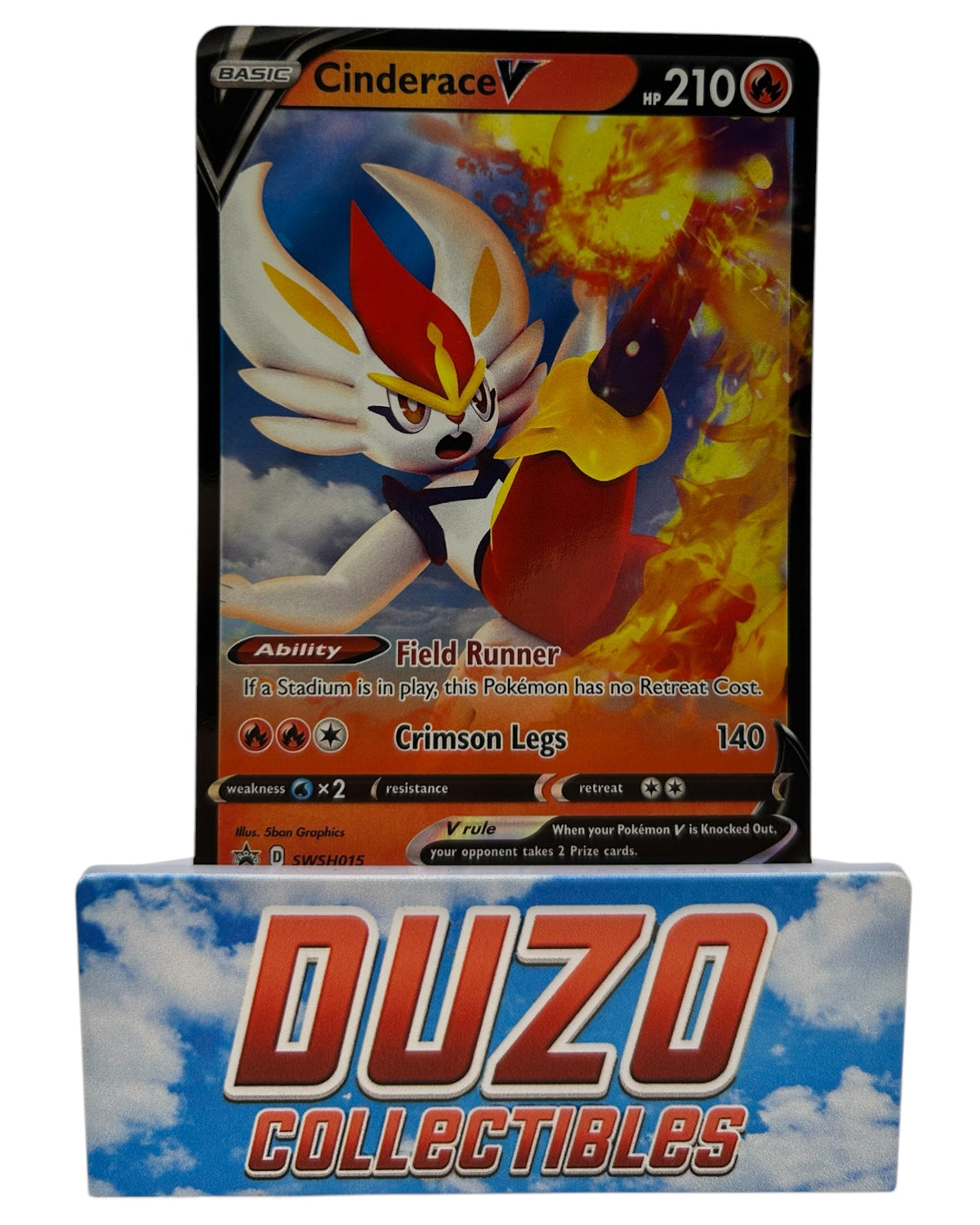Cinderace V Black Star Promo SWSH015 Pokemon 2020 Sword and Shield (Kopie)
