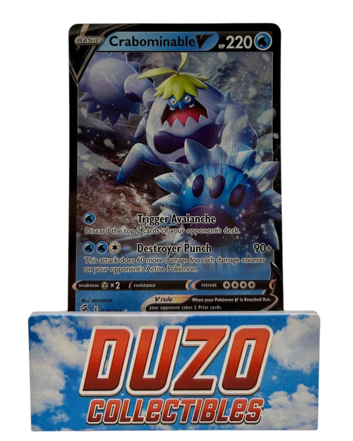 Crabominable V Ultra Rare 076/264 Pokemon 2021 Fusion Strike