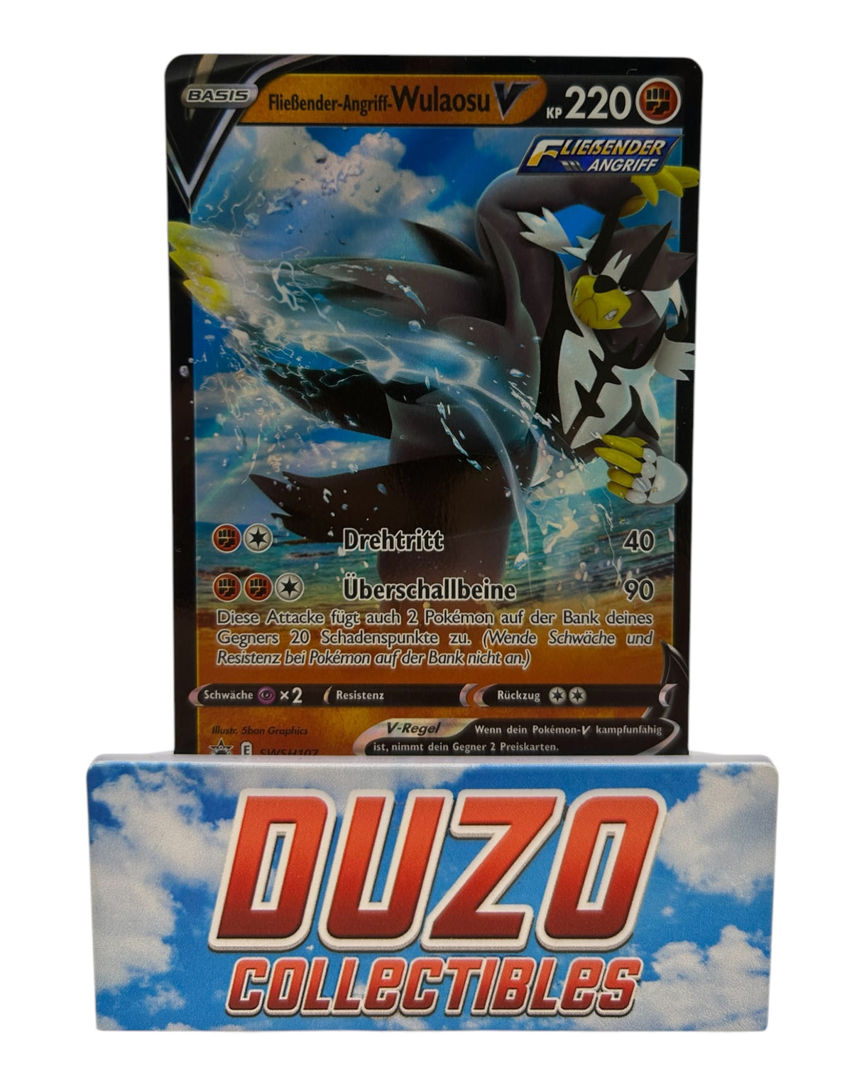 Fließender-Angriff-Wulaosu V Promo SWSH107 Pokemon 2021 Schwert und Schild