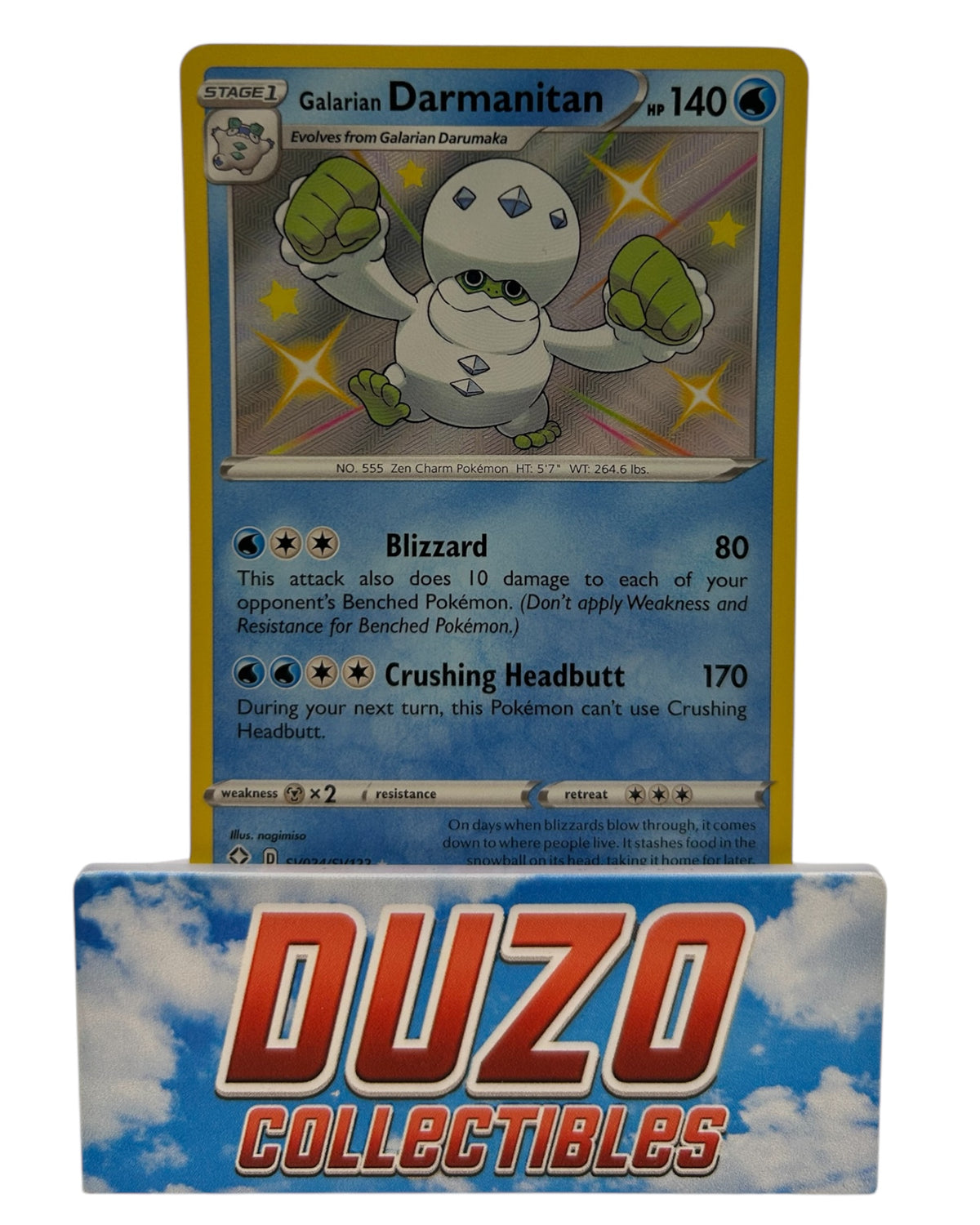 Galarian Darmanitan Shiny SV024/SV122 Pokemon Nintendo 2021 Shining Fates