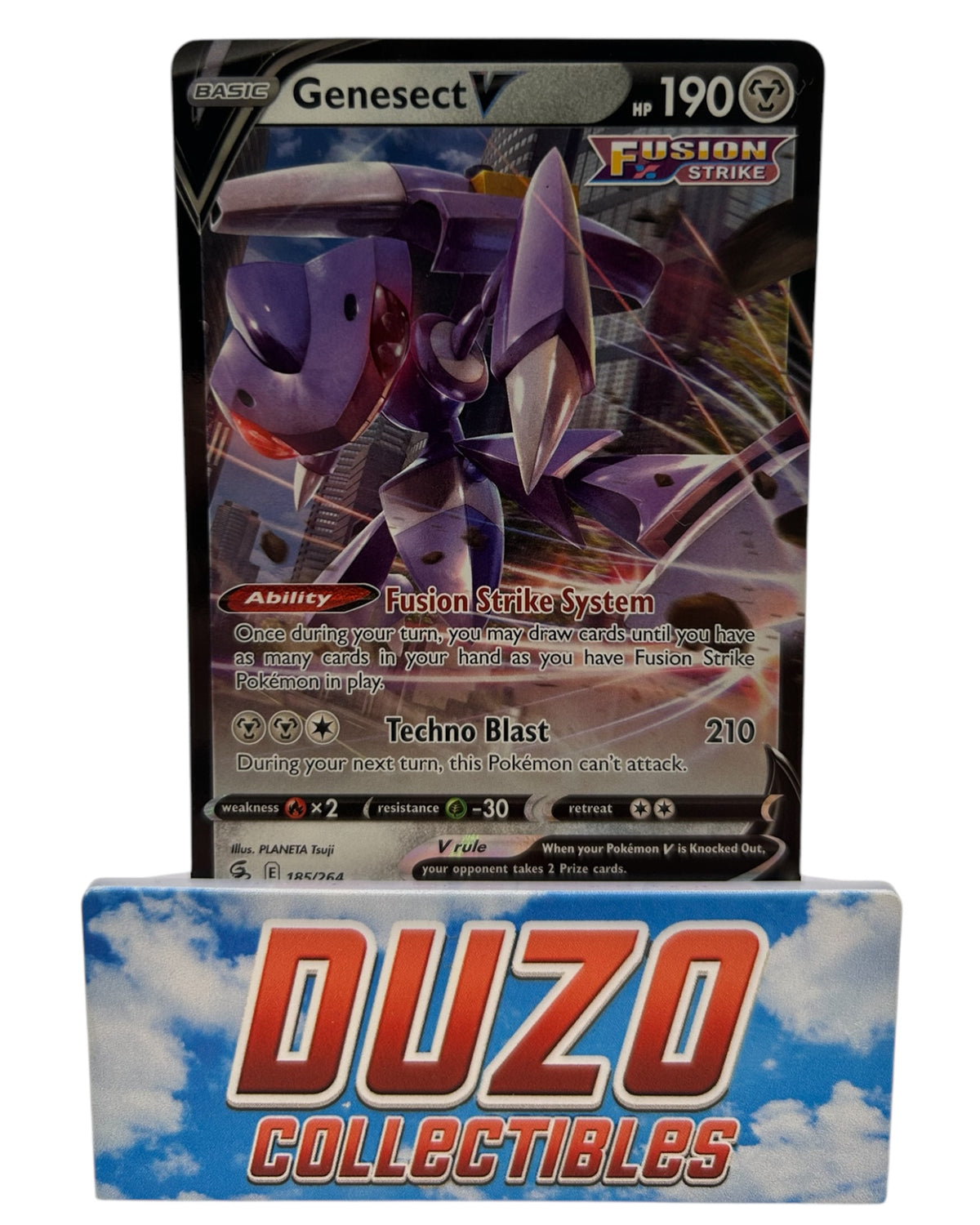 Genesect V Ultra Rare 185/264 Pokemon 2021 Fusion Strike