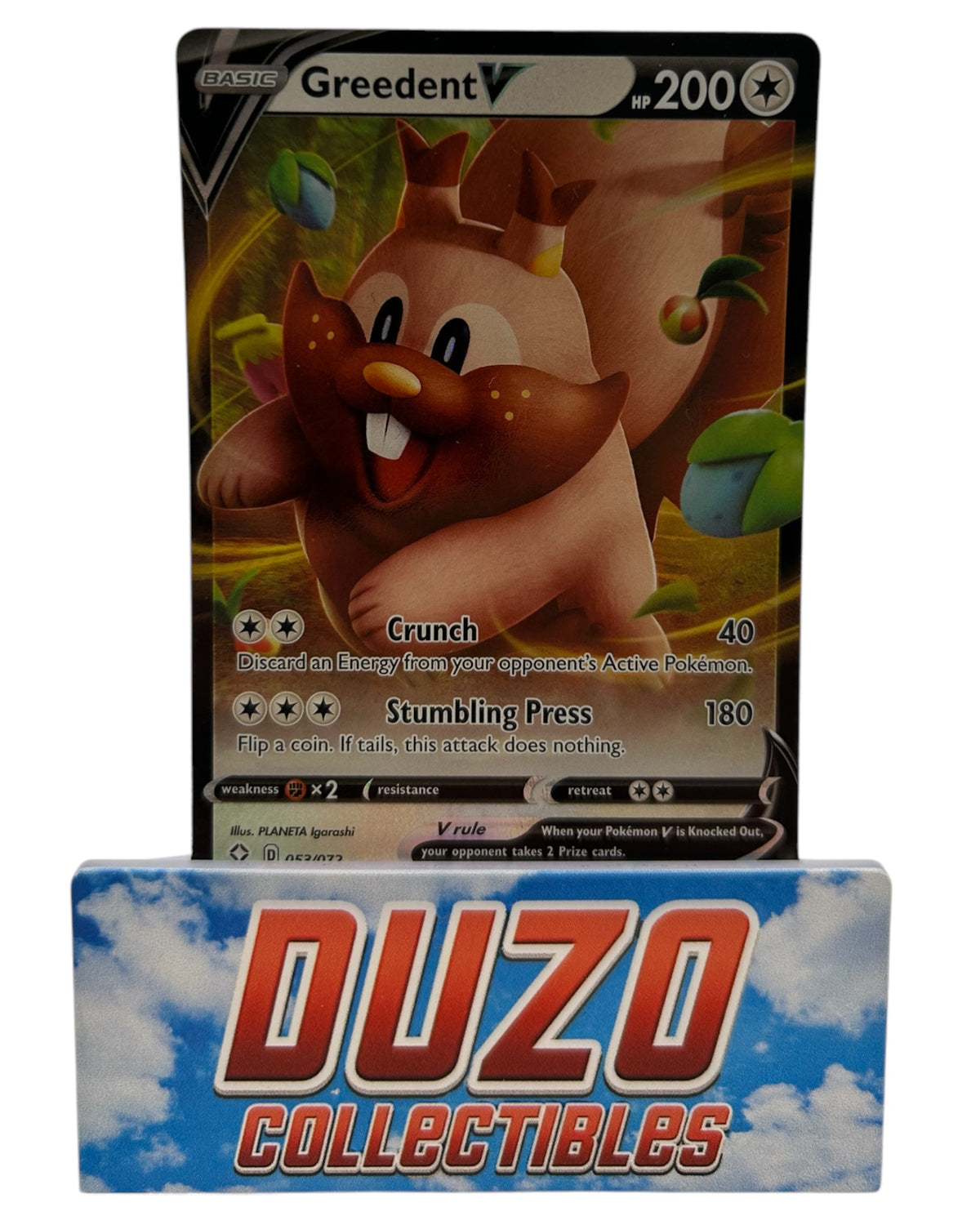 Greedent V 053/072 Pokemon 2021 Shining Fates