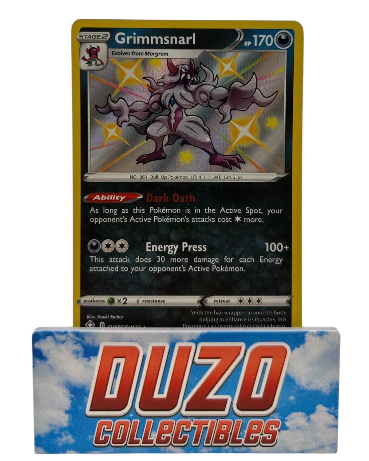 Grimmsnarl Shiny SV085/SV122 Pokemon Nintendo 2021 Shining Fates