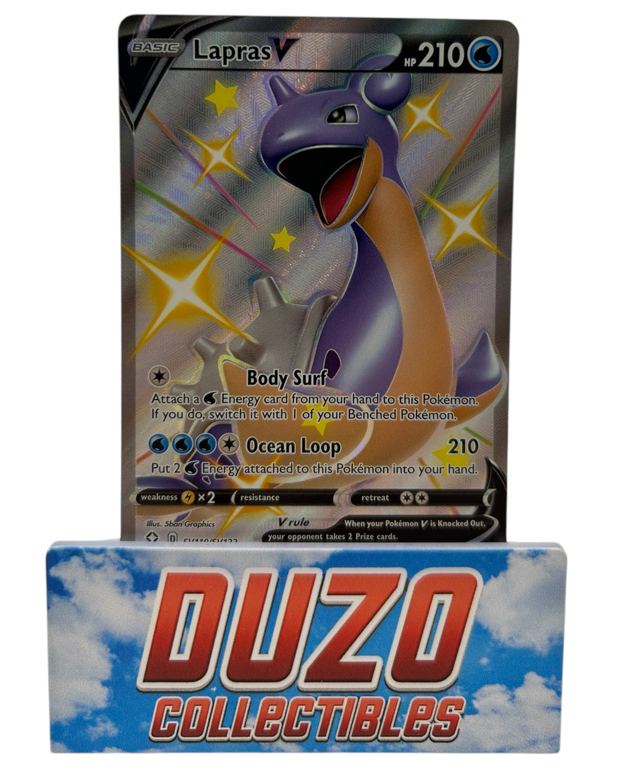 Lapras Shiny V Fullart SV110/SV122 Pokemon 2021 Shining Fates