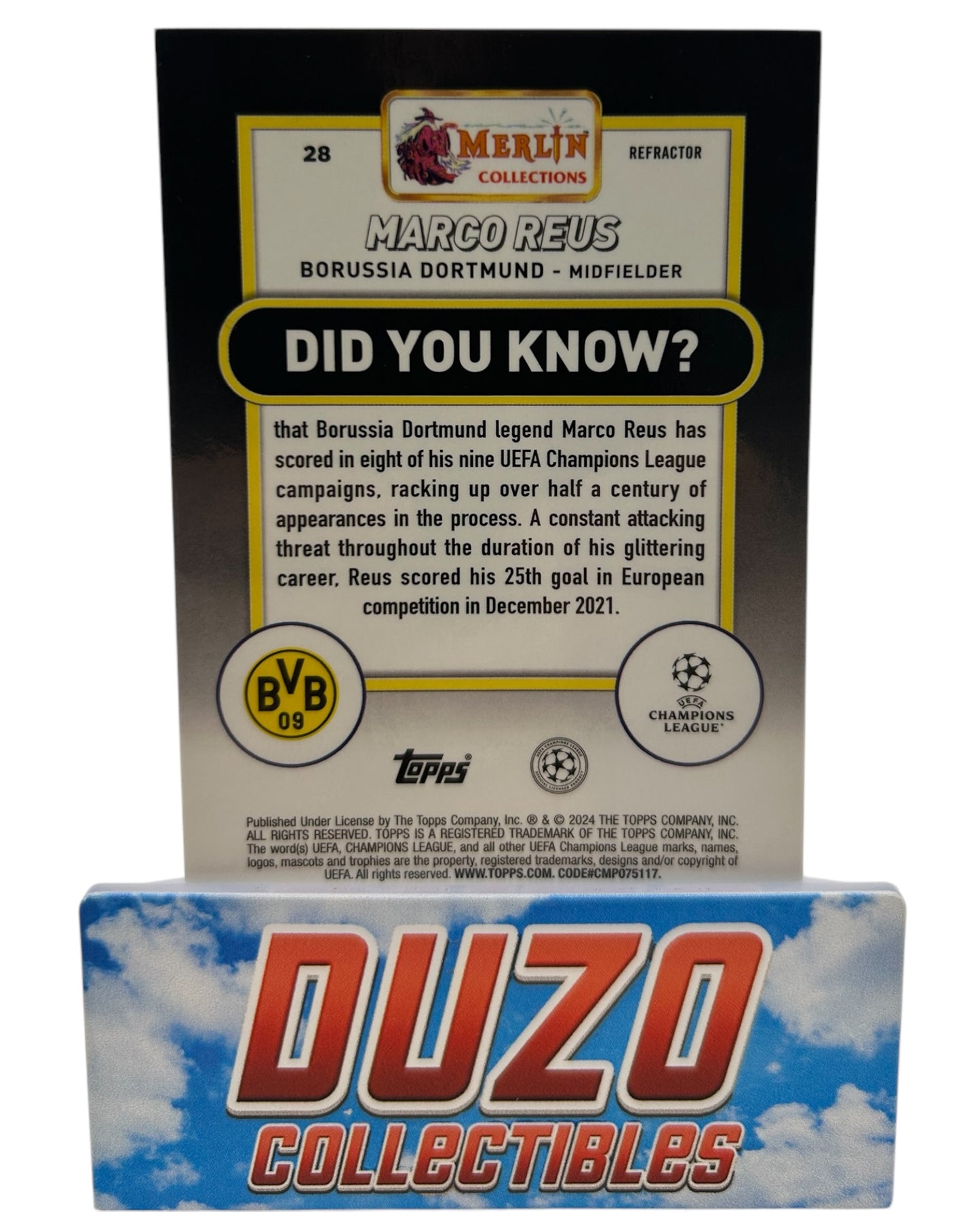 Marco Reus Refractor Topps 2024 Champions League No.28