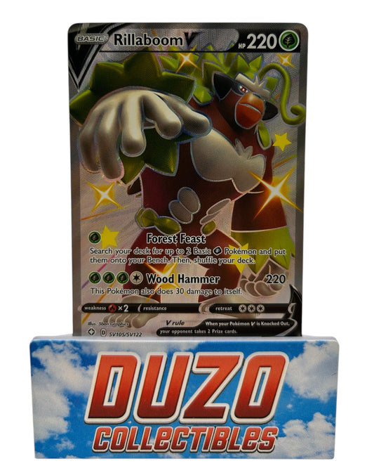 Rillaboom Shiny V Fullart SV105/SV122 Pokemon 2021 Shining Fates