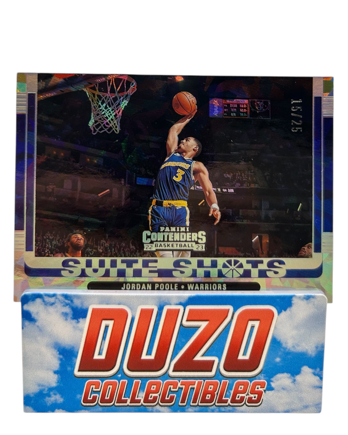 Jordan Poole Cracked Ice /25 Suite Shots 2022-23 Panini Contenders No.24