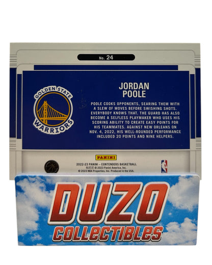 Jordan Poole Cracked Ice /25 Suite Shots 2022-23 Panini Contenders No.24