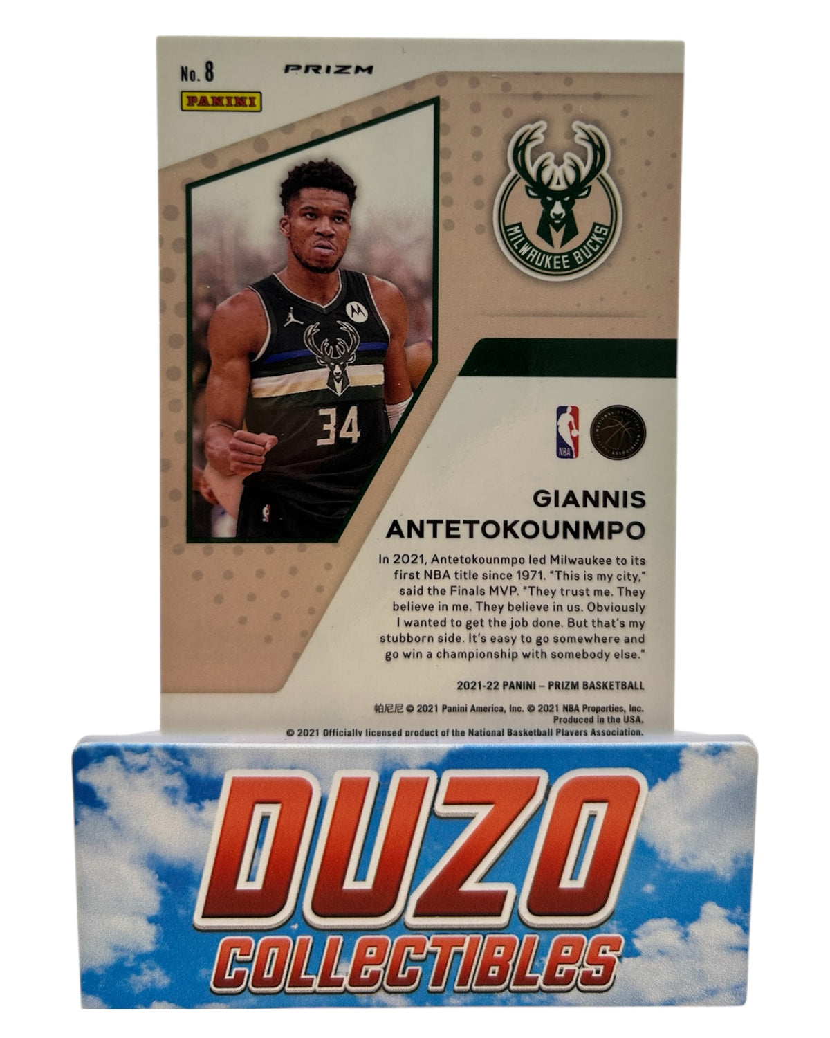 Giannis Antetokounmpo Mindset Disco 2021-22 Panini Prizm No.8