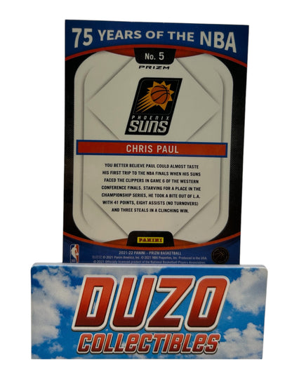 Chris Paul 75 Years of the NBA 2021-22 Panini Prizm No.5