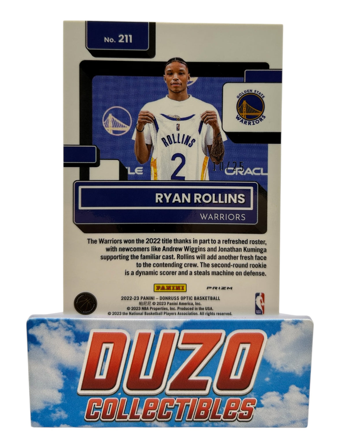 Ryan Rollins Pink Disco /25 2022-23 Panini Donruss Optic No.211
