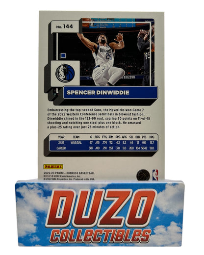 Spencer Dinwiddie Red Mojo /99 2022-23 Panini Donruss No.144