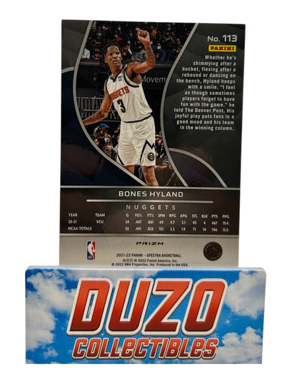 Boney Hyland Asia Green Rookie 2021-22 Panini Spectra No.113
