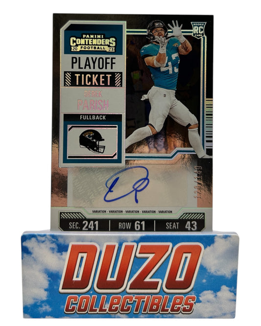 Derek Parish Rookie Playoff Ticket Auto /149 2023 Panini Contenders No.179