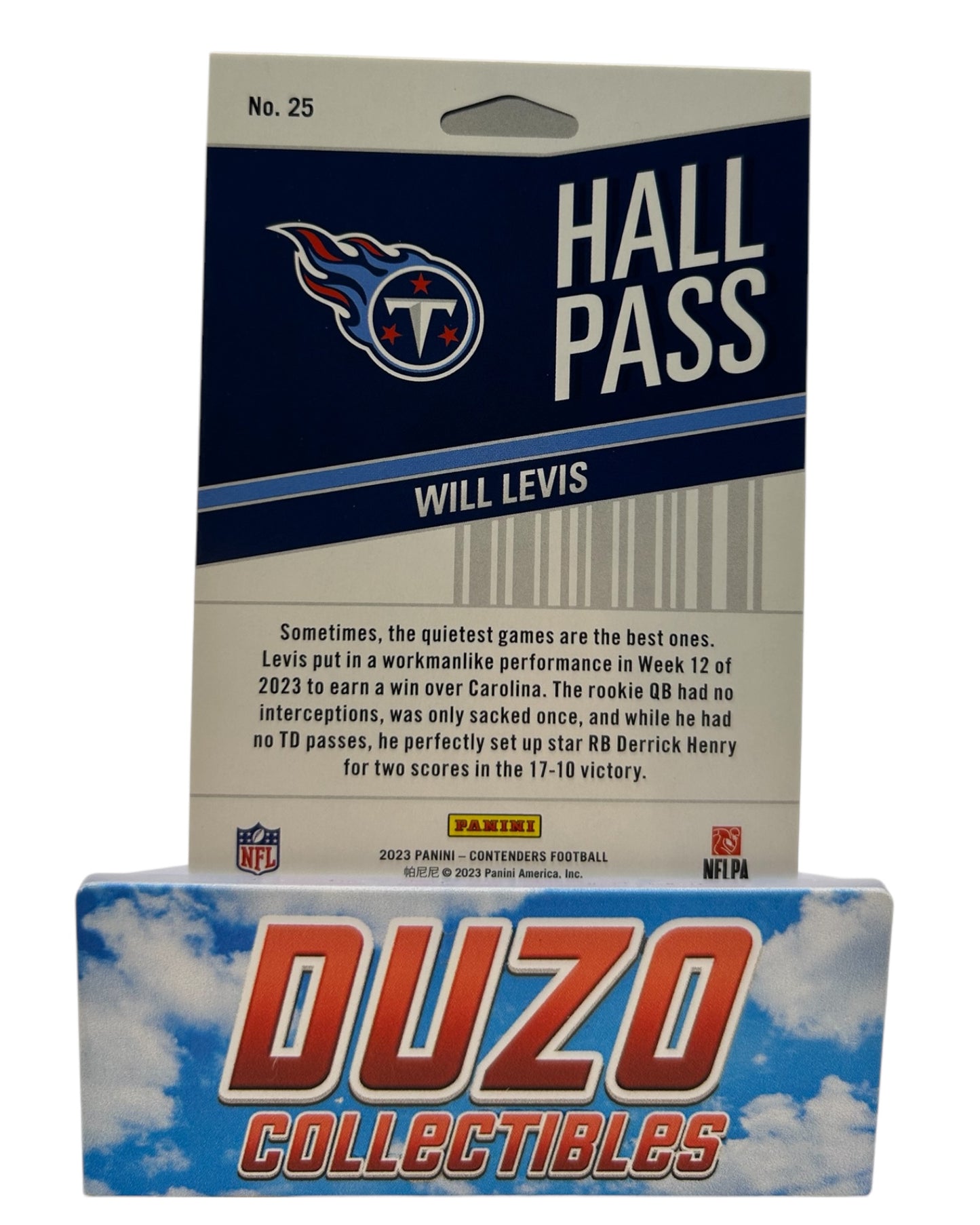 Will Levis Rookie Hall Pass 2023 Panini Contenders No.25