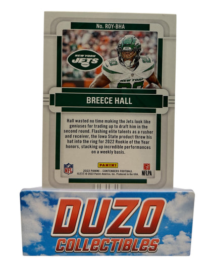 Breece Hall Rookie of the Year 2022 Panini Contenders No.ROY-BHA