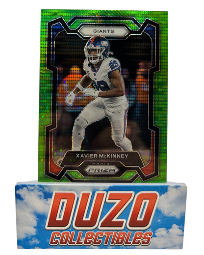 Xavier McKinney Green Pulsar 2023 Panini Prizm No.226