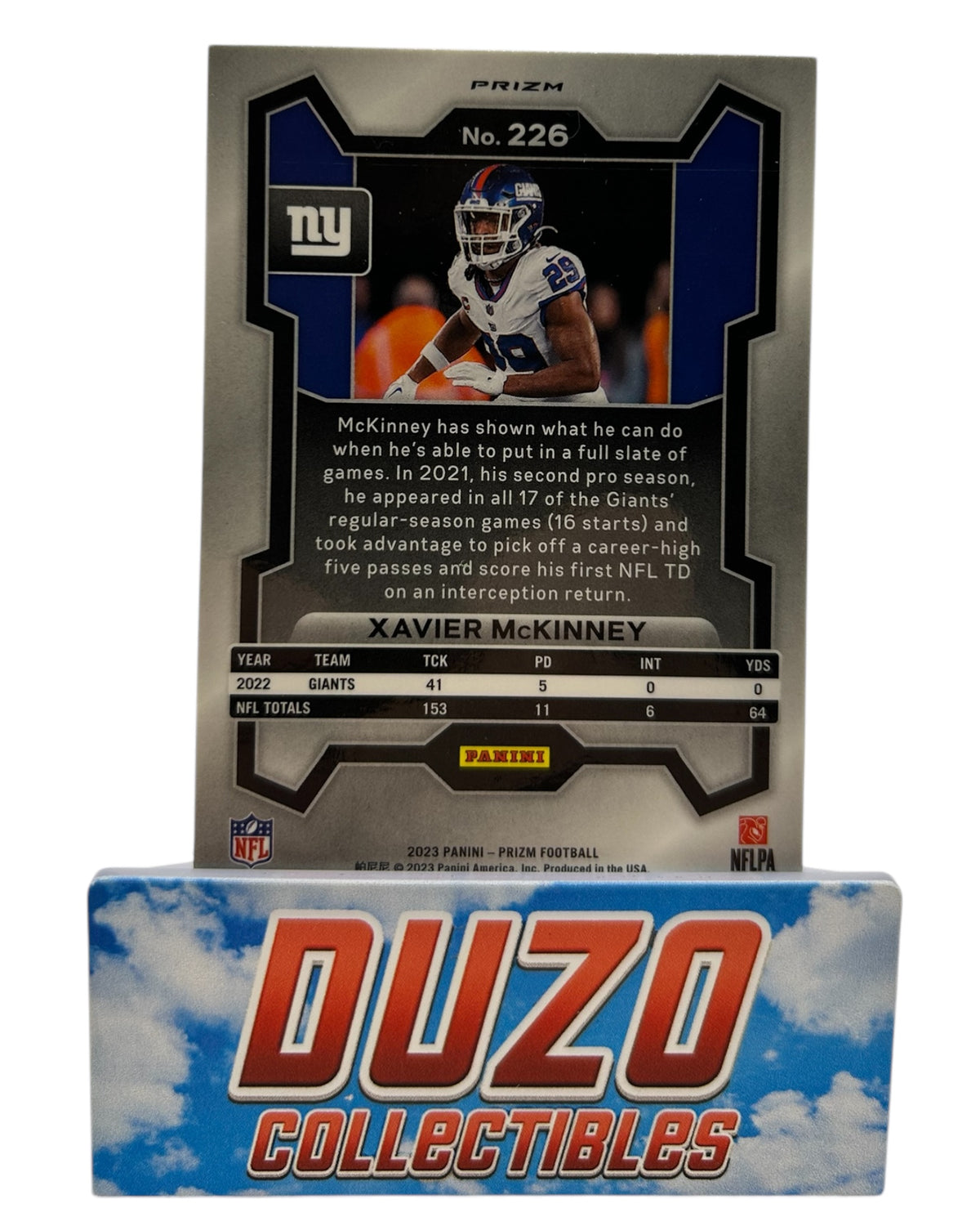 Xavier McKinney Green Pulsar 2023 Panini Prizm No.226