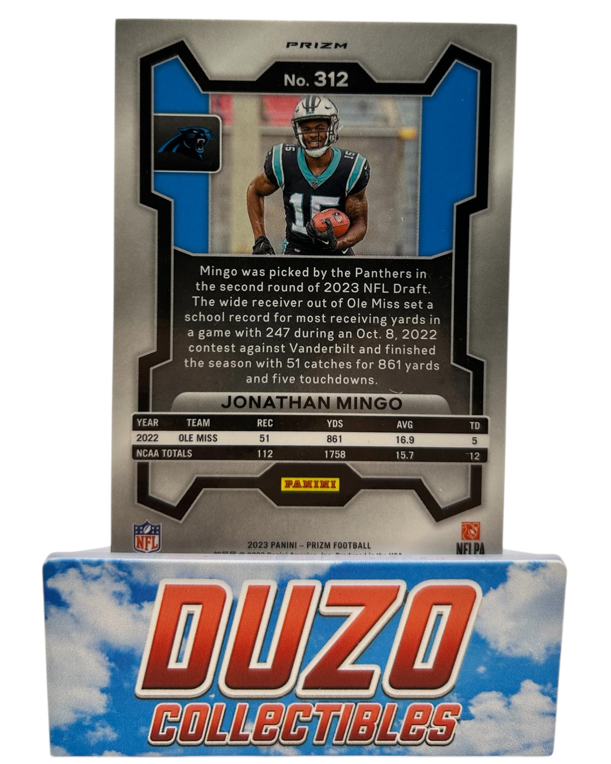 Jonathan Mingo Rookie Green Pulsar 2023 Panini Prizm No.312