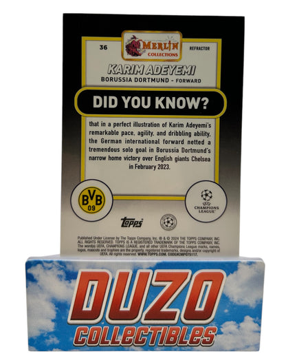 Karim Adeyemi Refractor Topps Merlin Champions League 2024 No.36