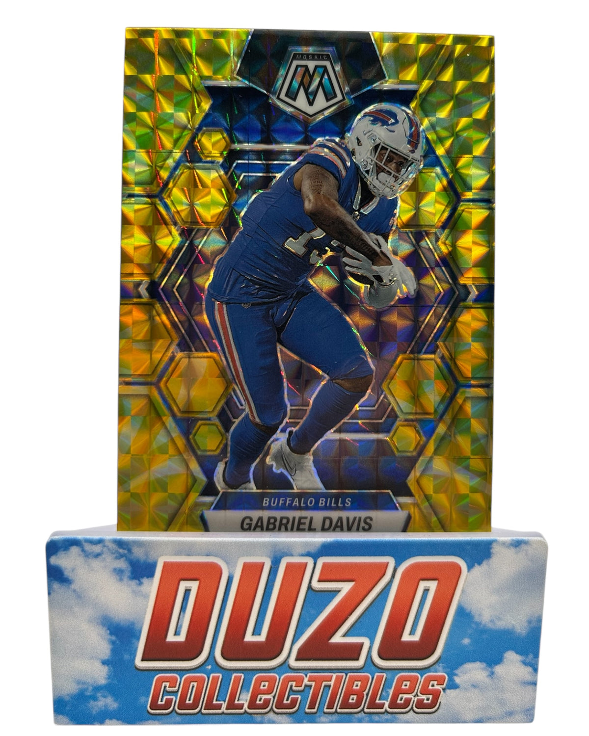 Gabriel Davis Yellow Reactive 2023 Panini Mosaic No.23