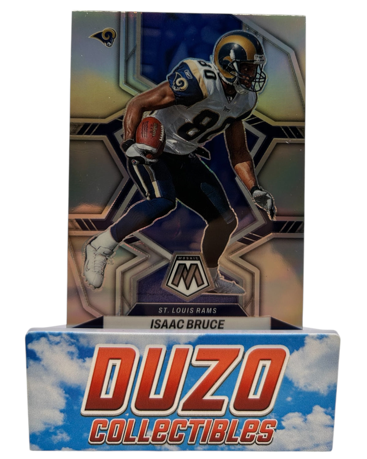 Isaac Bruce Silver Refractor 2020 Panini Mosaic No.242