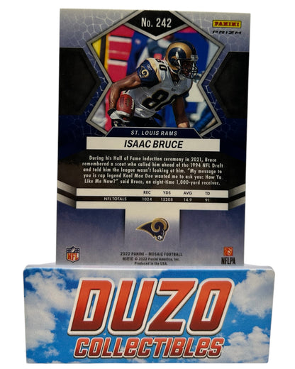 Isaac Bruce Silver Refractor 2020 Panini Mosaic No.242