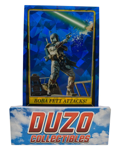 Boba Fett Attacks Blue Cracked Ice 2023 Topps Return of the Jedi No.147