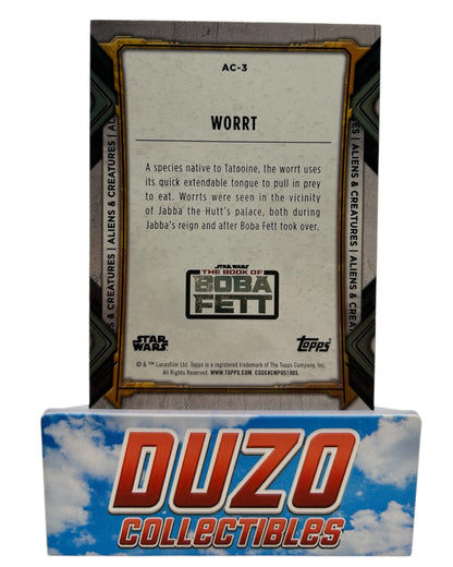 Worrt Aliens & Creatures Red /99 Topps The Book of Boba Fett No.AC-3